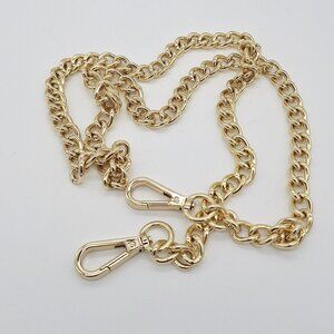Light Gold Tone Chain Purse Bag Strap 0.5" X 44.5"